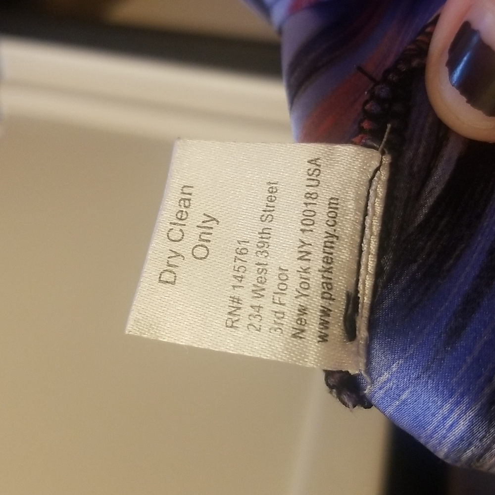 PARKER silk watercolor lines maxi dress - Picture 6 of 8